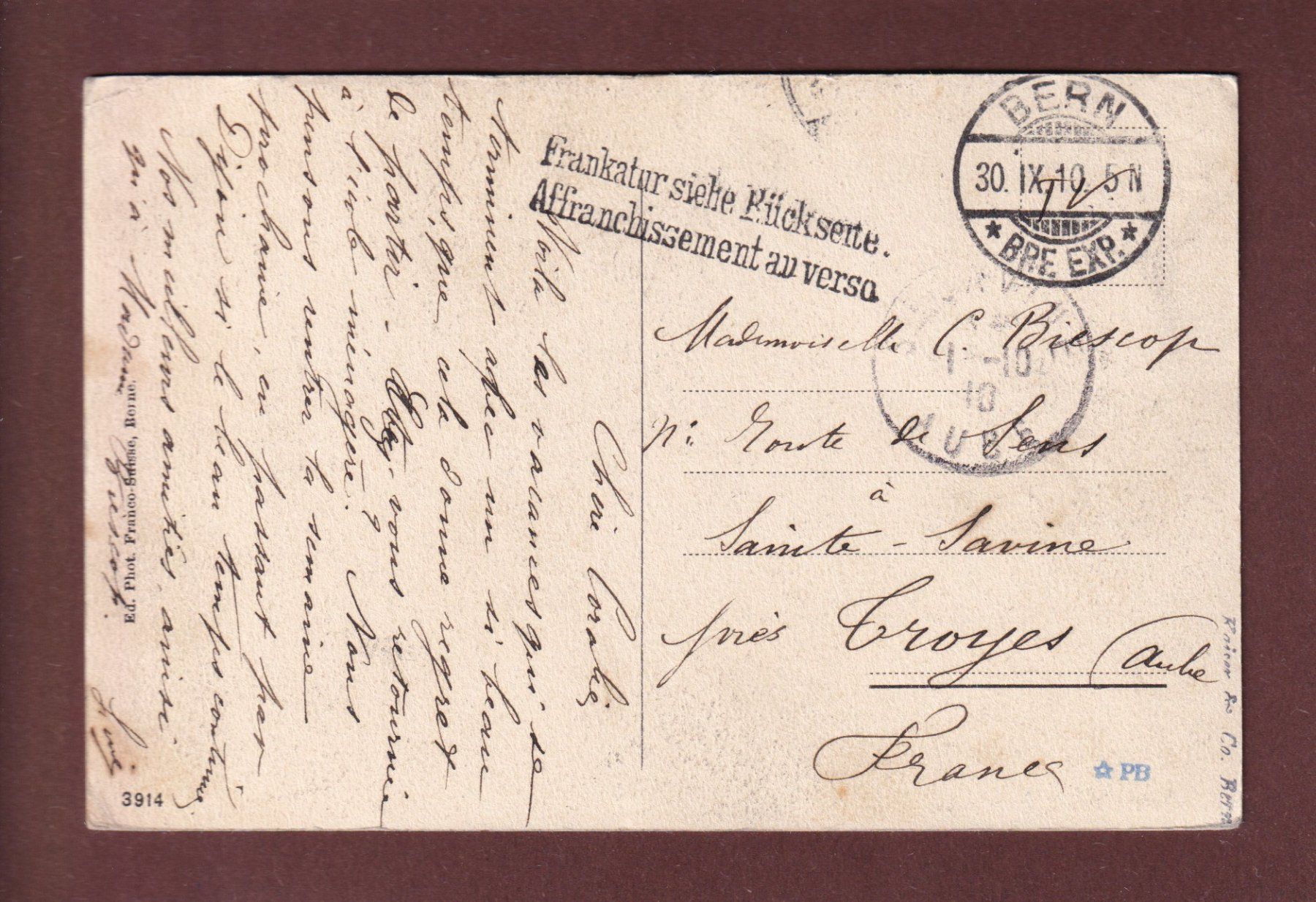 Cartes postales: BERN - Das Klapperläubli - 1910 // leichter Eckbug // – D'occasion à Pully par nicecards-shop 1