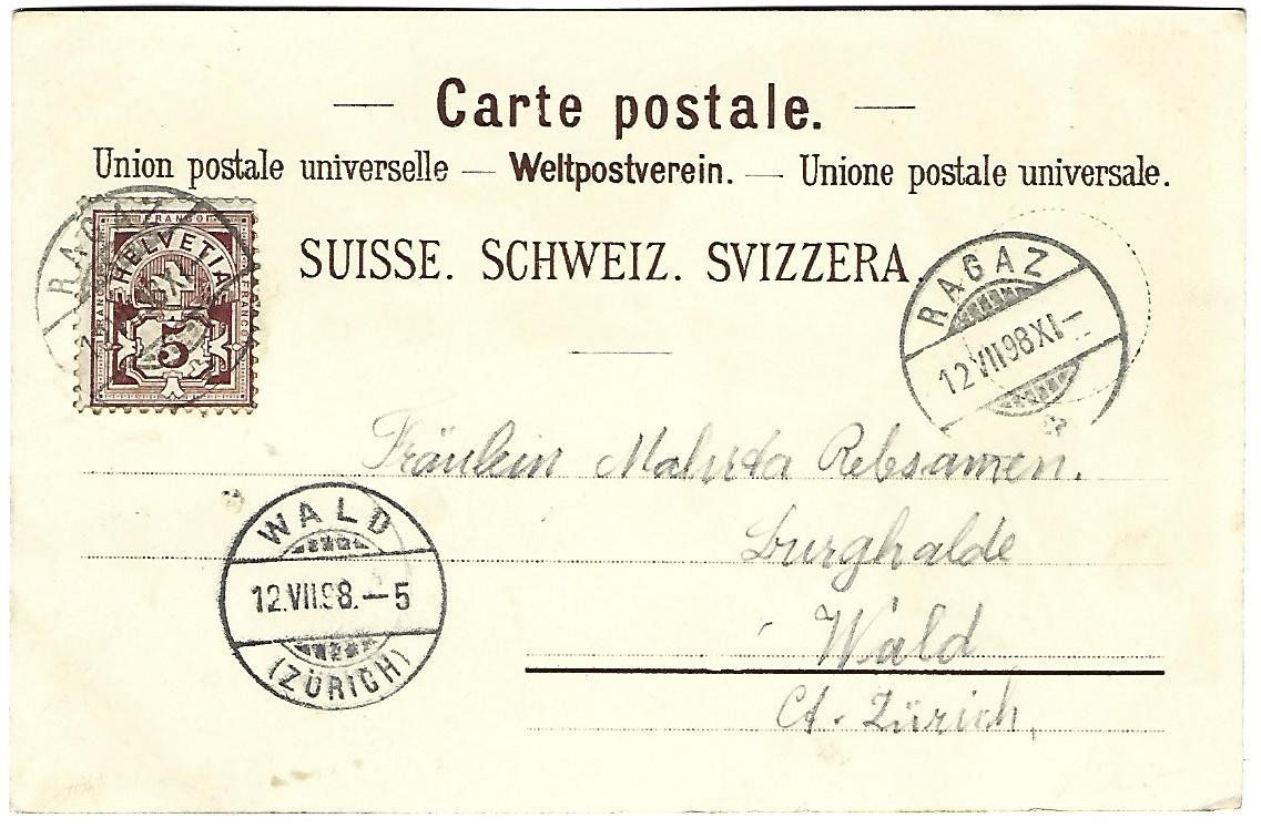 Cartoline postali: Gruss aus Ragaz Litho – Usato da Wetzikon ZH venduto da Brulu100 1