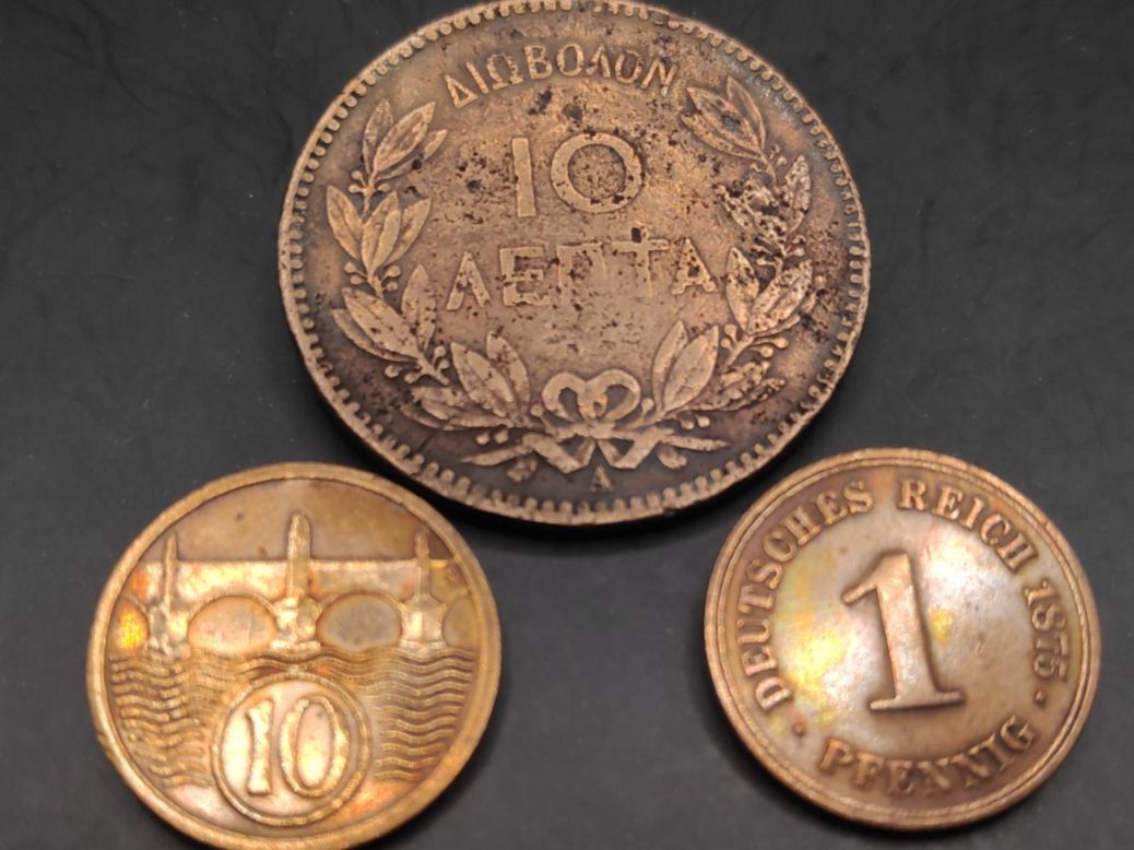 Alle Münzen: 1875 DE / 1882 GR / 1922 CZ – Gebraucht aus Sirnach von Trekk64 1