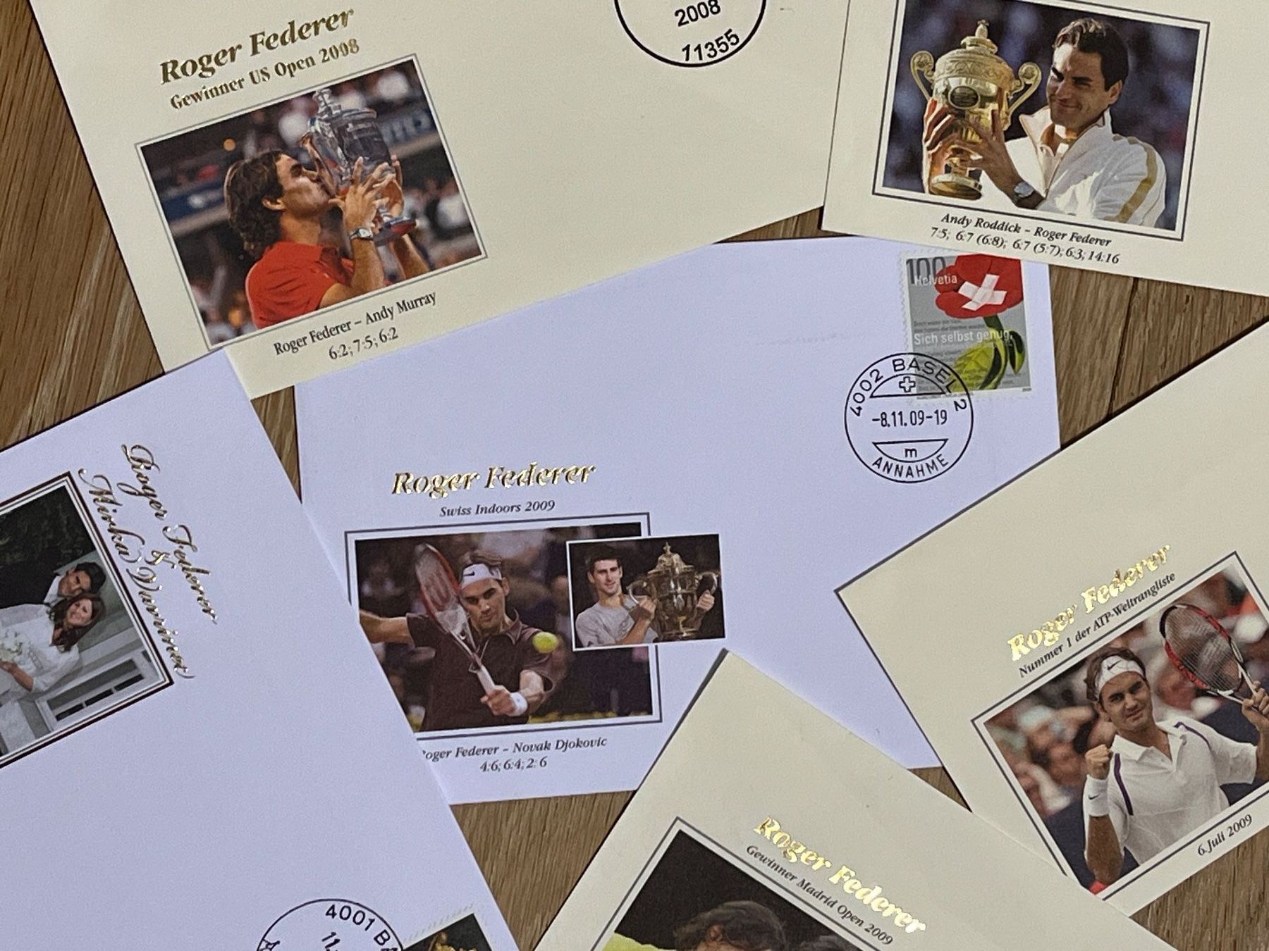 Tutti i francobolli: Roger Federer Briefmarken Konvolut – Usato da Winterthur venduto da Wusa01 5