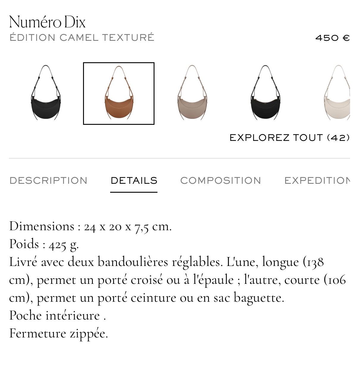Polène Borse da donna: Polène, Numéro Dix, ÉDITION CAMEL TEXTURÉ – Usato da Cernier venduto da 1234V 3