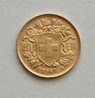 Goldvreneli 20 Franken 1947 B Schweizer Goldmünze "RAR"