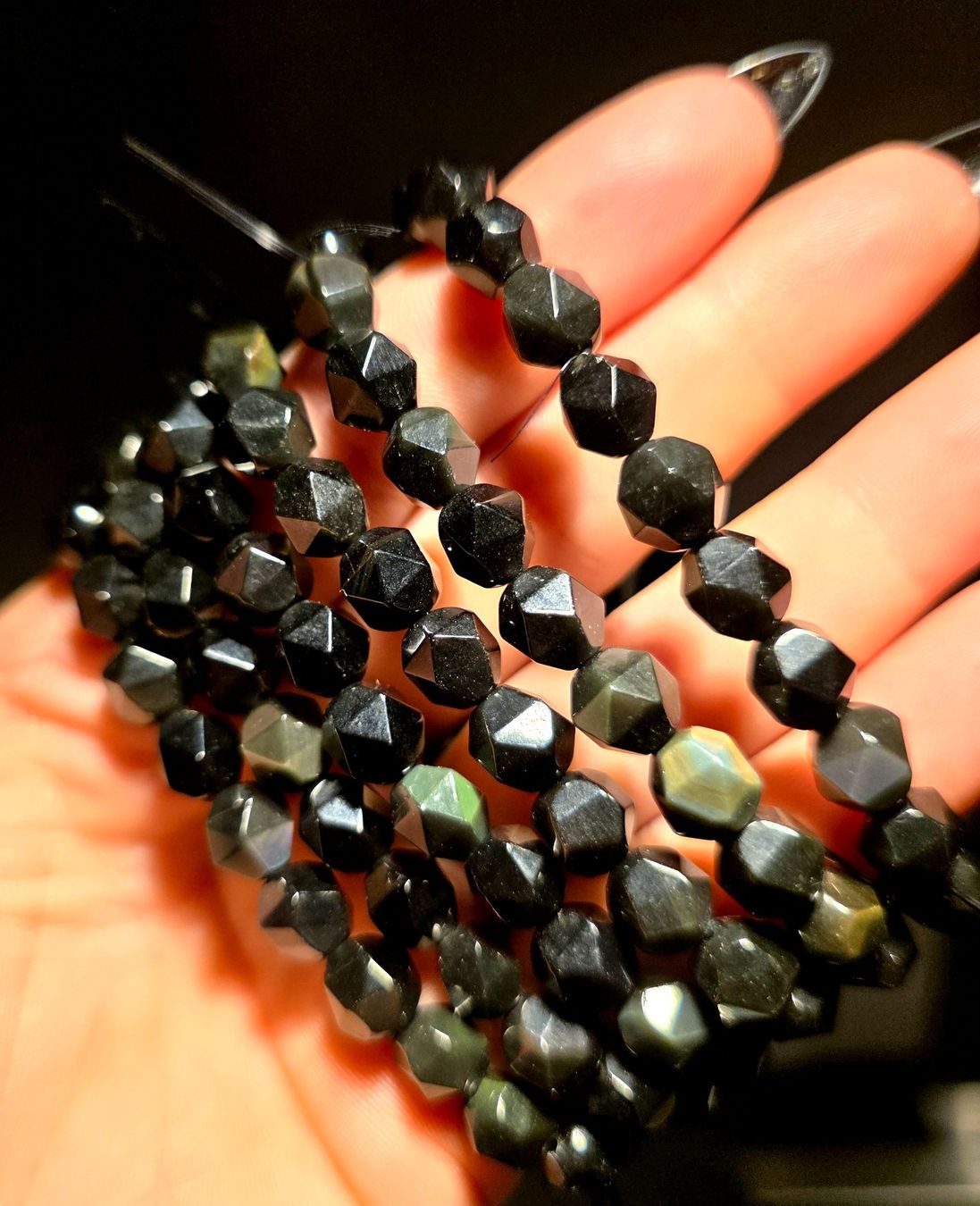 Minerali & Pietre curative: Regenbogen Obsidian Armband 7mm – Nuovo e nell'imballaggio originale da Matzingen venduto da Shay_Crystalz 1