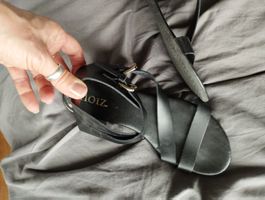 noiz.Ledersandalen schwarz Gr. 38 - Sommer Schuhe
