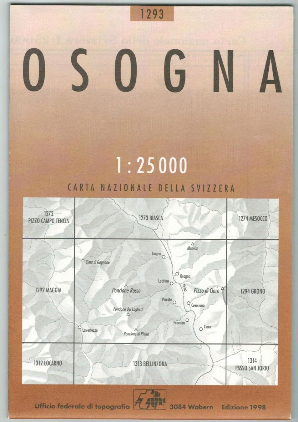 Cartine & Atlanti: Landkarte Osogna 1998 – Nuovo (secondo la descrizione) da Zürich venduto da tol_b7c7
