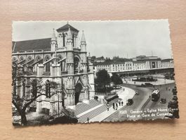 AK Geneve - Eglise Notre Dame Place st Gare de Cornavin