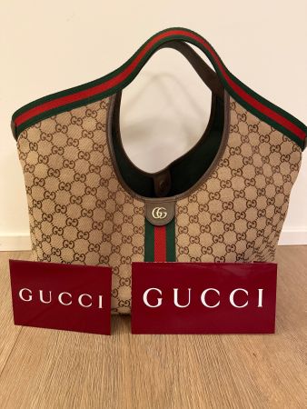 Gucci Tote Bag Gucci Giglio GG Large aus Canvas
