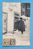 Briefträger im Schnee - Post Davos Platz - 1903