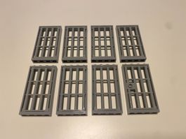 LEGO - GRAUE - GITTERFENSTER - TÜREN