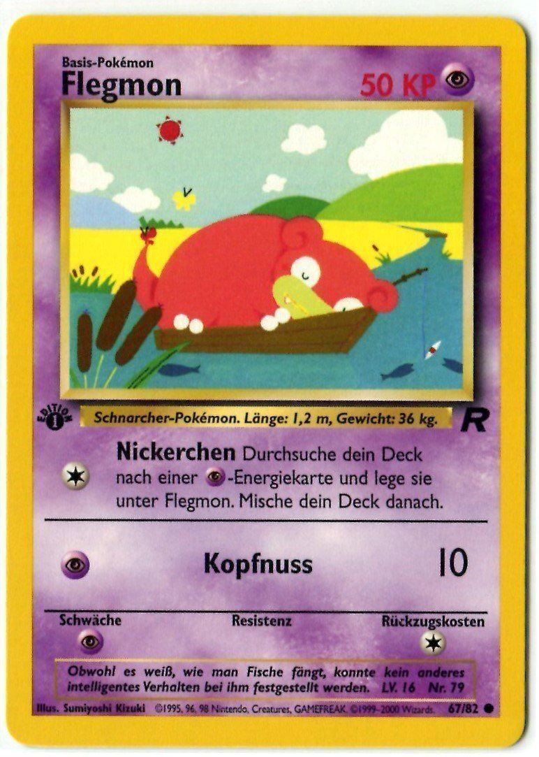 Pokémon Carte collezionabili: Flegmon Team Rocket 1.Edition 67/82 Deutsch Mint – Nuovo (secondo la descrizione) da Dornach venduto da Deco89