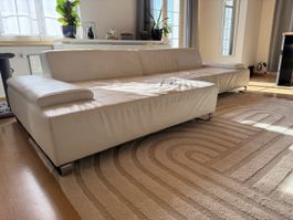 Design Echtleder Ecksofa – Massive Qualität