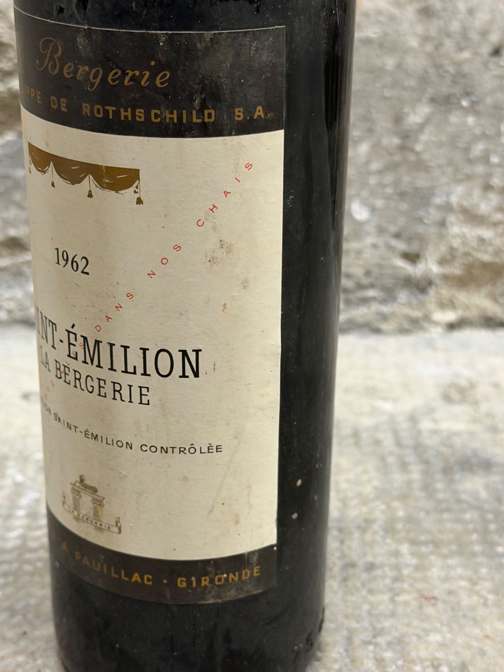 Vino: Saint-Emilion La Bergerie 1962 Baron Philippe de Rothschild – Nuovo (secondo la descrizione) da La Tour-de-Peilz venduto da avediscipule 3