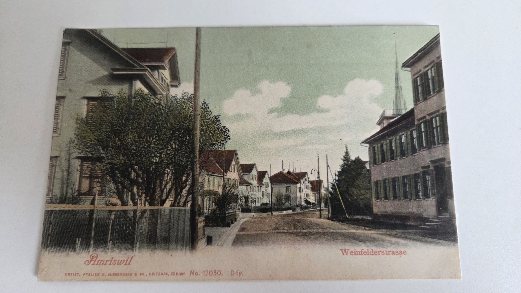 Cartoline postali: Ansichtskarte Amriswil Weinfeldstrasse – Usato da Arni AG venduto da Moth68