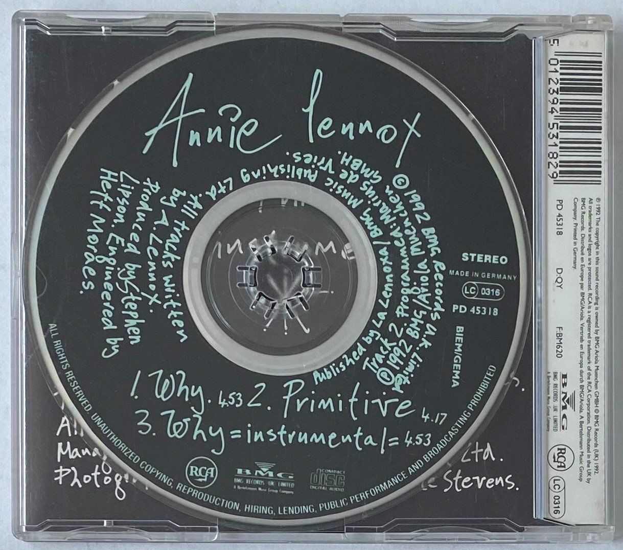 CDs: Annie Lennox, Why – D'occasion à Flums par Asquillo 1