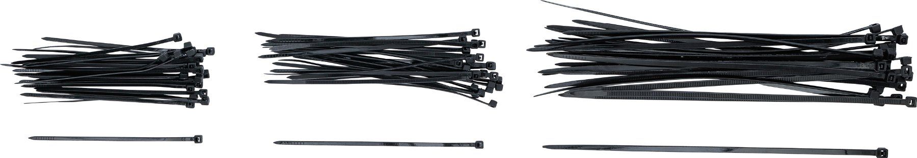 Alle Werkzeuge: Kabelbinder-Sortimen, schwarz, 100 - 200 mm, 75-tlg. – Neu und originalverpackt aus Dietikon von KFZ-Spezialwerkzeuge 1