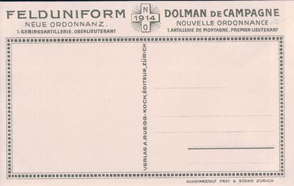 Cartes postales: Schweizer Armee, Felduniform, Oberlieutenant (2204) – Neuf (Voir description) à Grancy par gedev 1