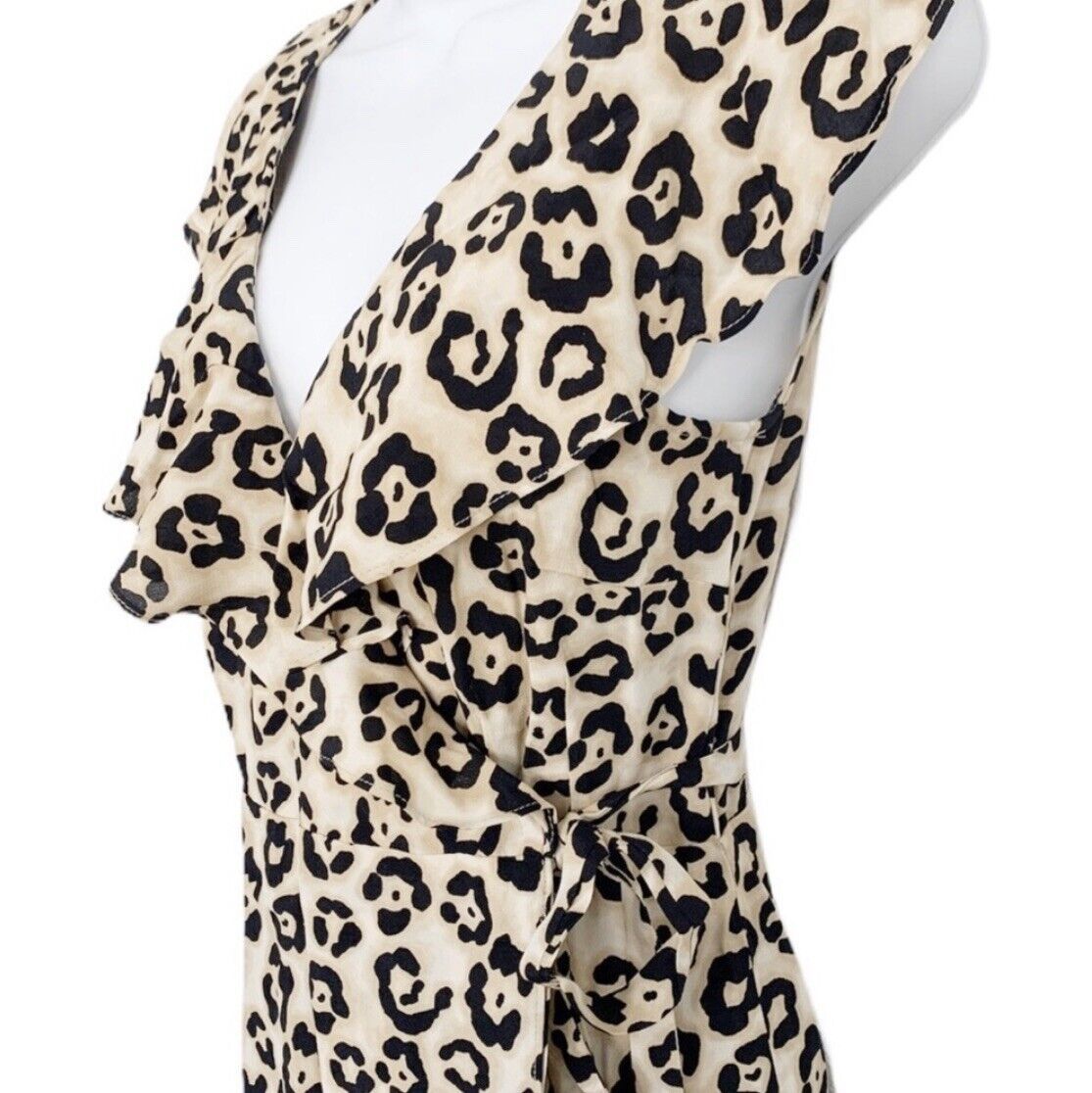 Kleider: SANCTUARY Leopard Print Wrap Dress, Size M, NEW – Neu (gemäss Beschreibung) aus Zürich von ewat 5