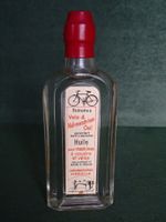 alte Velo und Nähmaschinen Öl Flasche mit rotem Siegel