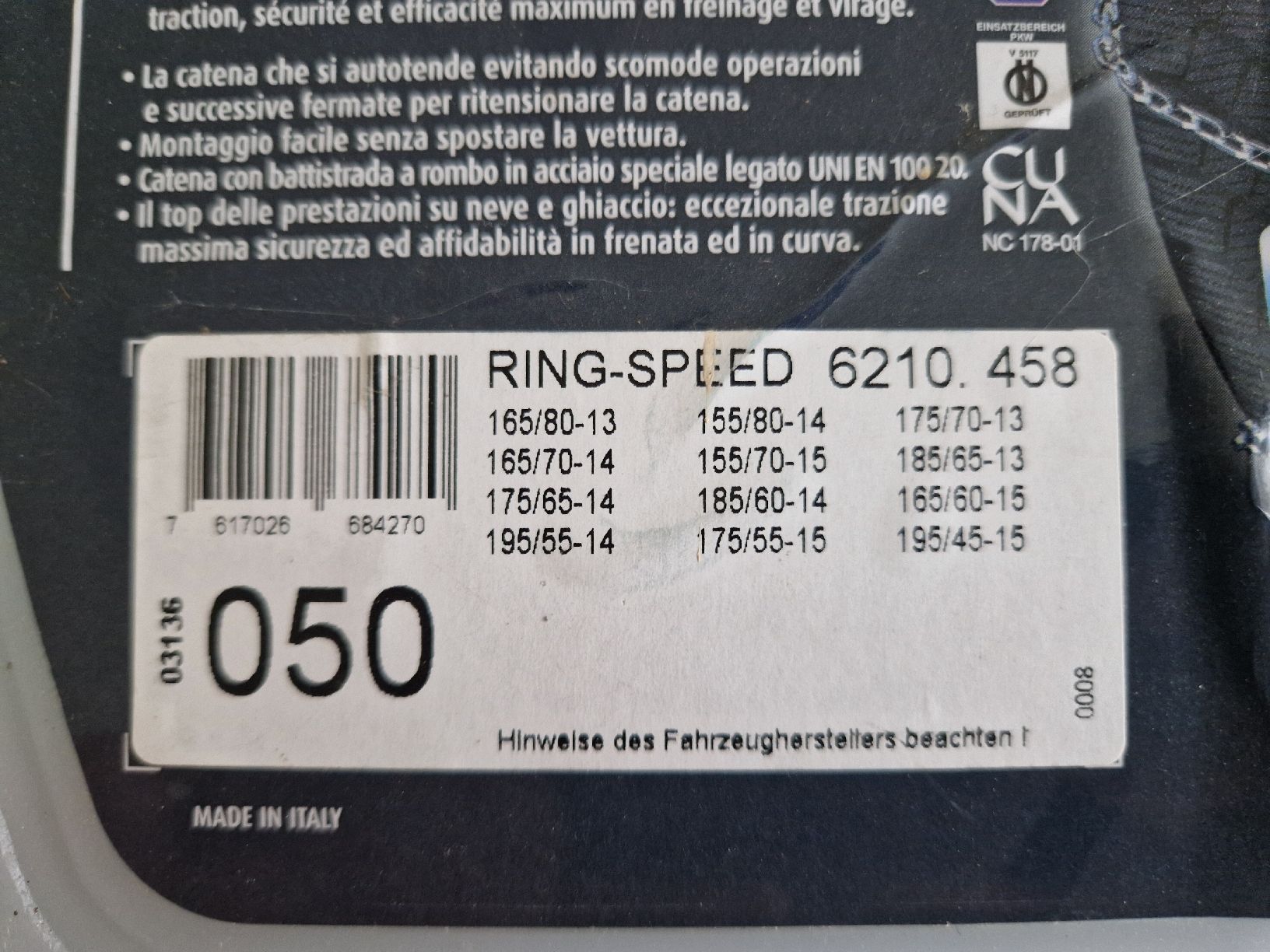 Catene da neve: MioCar Ring Speed Schneeketten 050 – Usato da Lachen SZ venduto da It_is_what_it_is 3