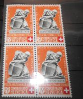 Briefmarkenblock 4 Stk. Rotes Kreuz 1940 neuwertig