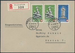 1940 - Pro Patria - Brief - Abart - Frauenfeld TG