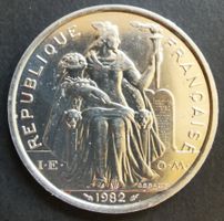 P38 Polynesie Francaise 5 Francs 1982 aluminium