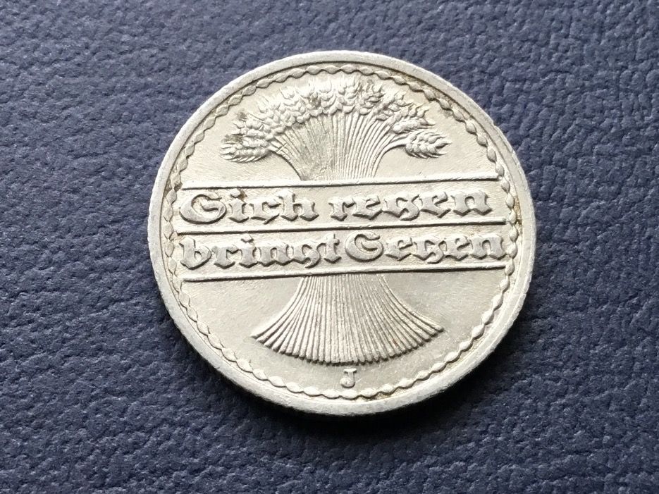 Alle Münzen: 50 Reichpfennig 1921 J. – Gebraucht aus St. Margrethen SG von alfapeugeot10 2