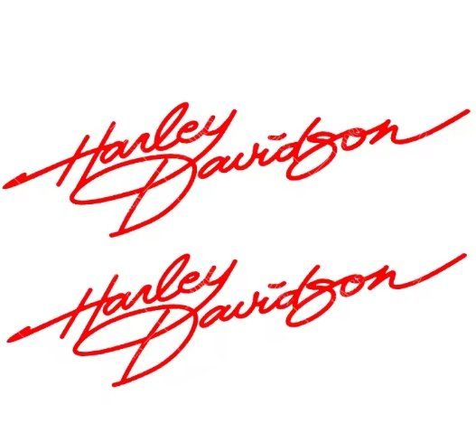 Sticker: 2 Stickers Harley Davidson rouges  J183 – Nuovo e nell'imballaggio originale da Allens venduto da MADE.IN.ROCK.N.ROLL 1