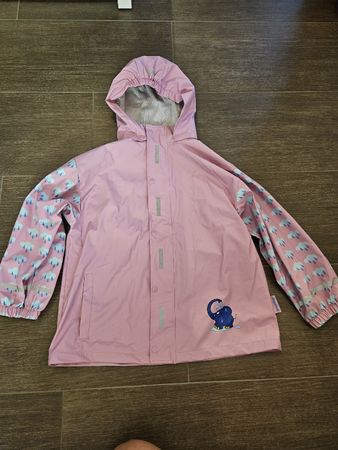 Regenjacke Playshoes pink Elefant Grösse 128 guter Zustand