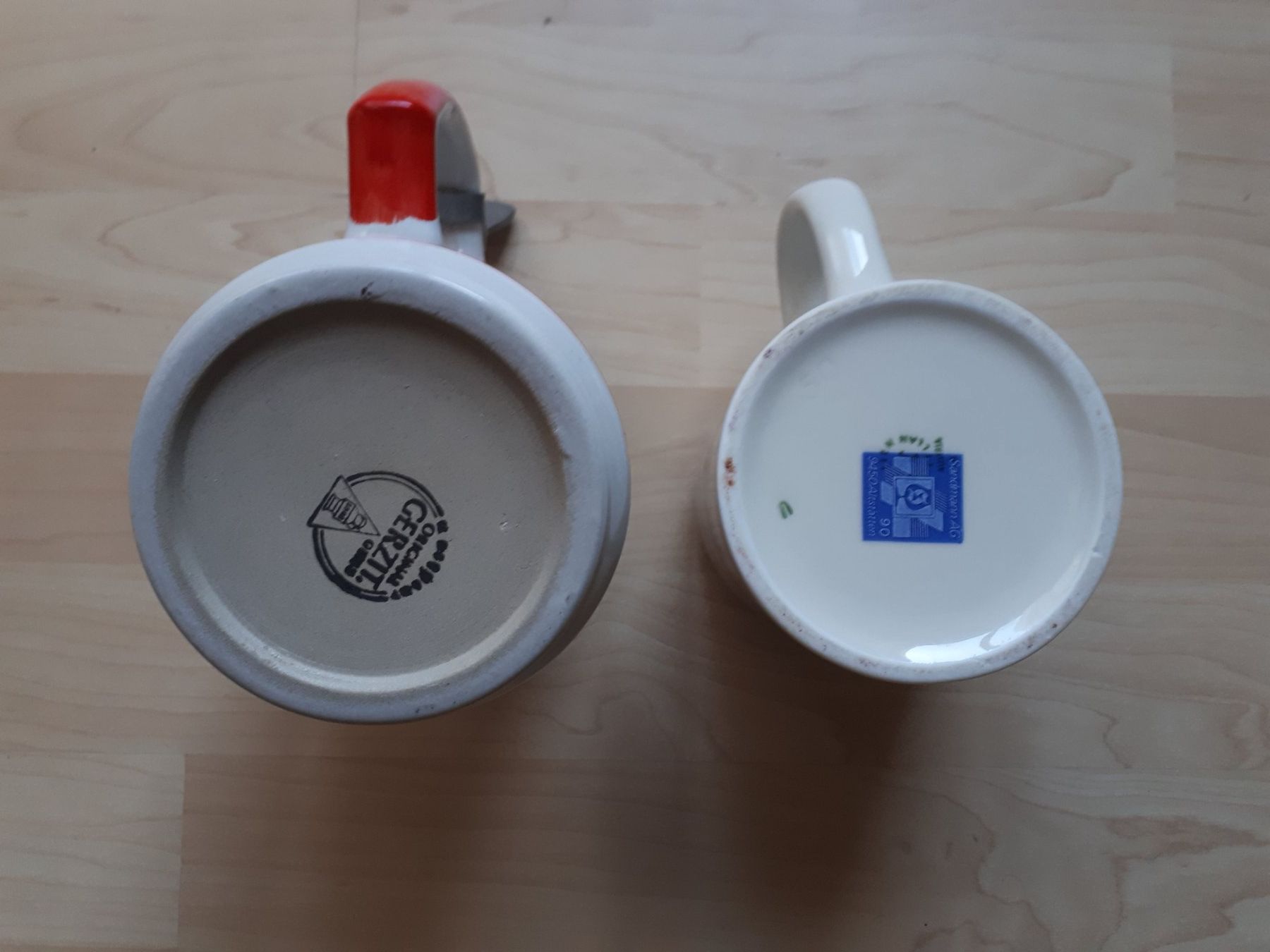 Hürlimann Bicchieri: 2 Bierkrüge einer mit Zinndeckel Stern Bräu – Usato da Dürnten venduto da kuh_7mdq 3
