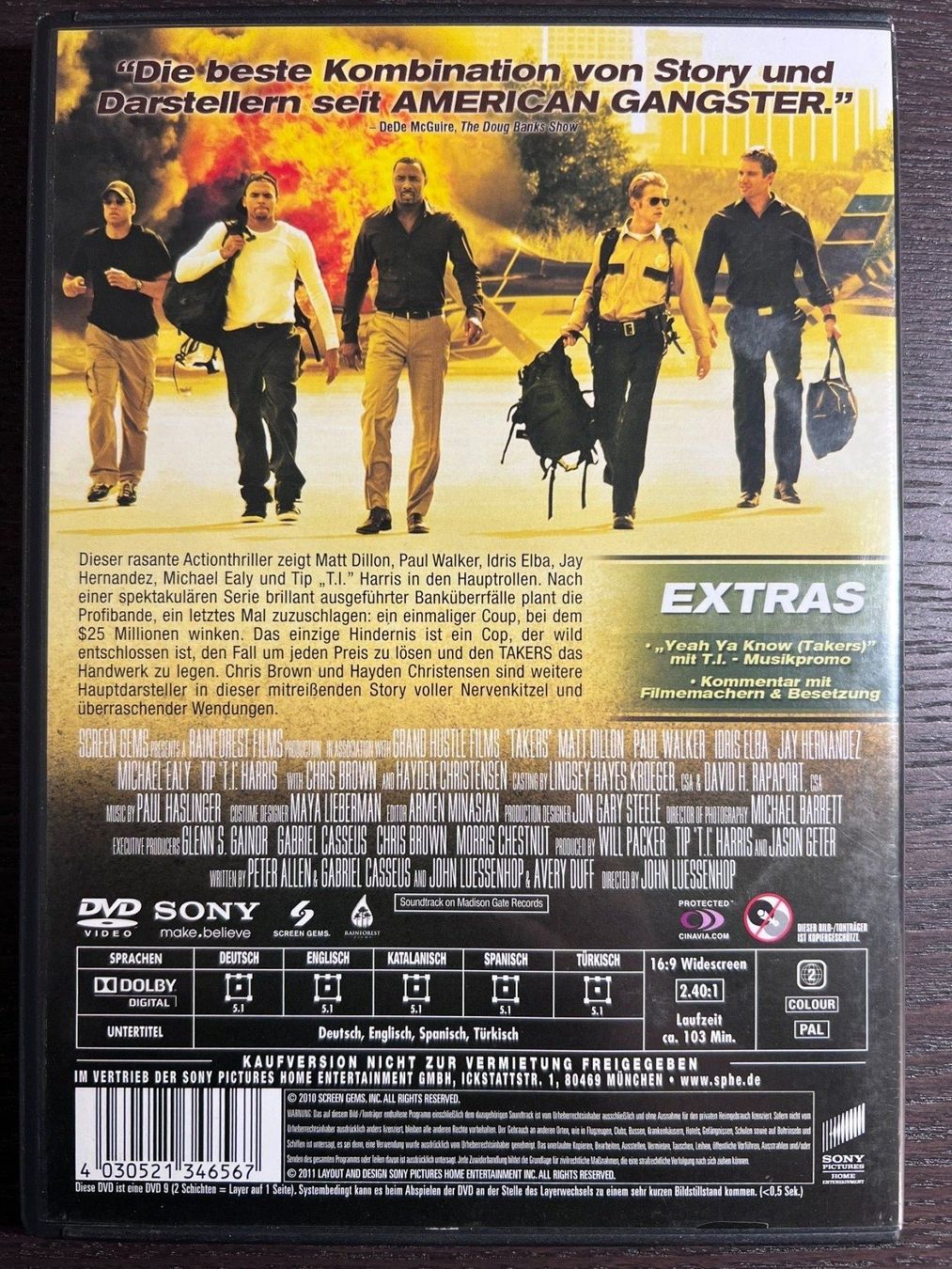 Tutti i DVDs: Takers – Usato da Zürich venduto da FilmFreunde 1