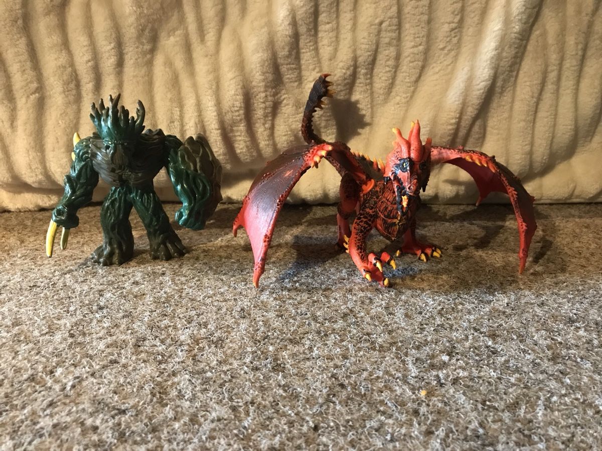 Schleich Statuette: Eldrador Feuerdrache und Dschungelherrscher – Usato da Hemmental venduto da dwa_5ghn
