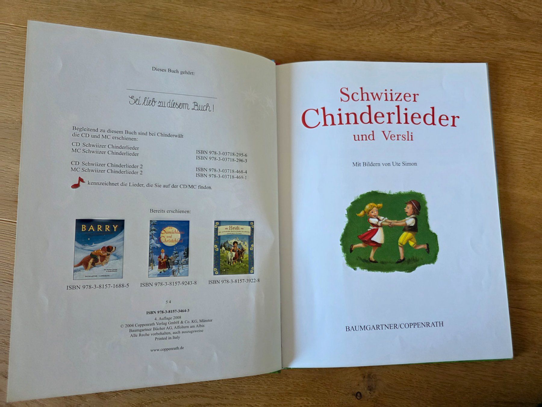 Bücher: Buch "Schwiizer Kinderlieder und Versli" – Gebraucht aus Richterswil von adora88 2