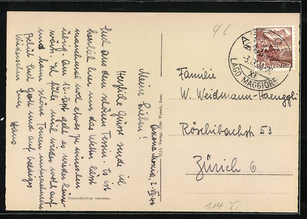 Ansichtskarten: Ascona, Kurhaus Collinetta aus der Vogel – Gebraucht aus Berlin von bartko-reher 1