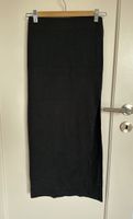 Long Black Skirt with Slit - Size S