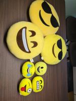 Emoji Smiley Kissen Set, 6 Stück