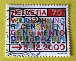 Nr.1005 GESTEMPELT Volkszählung 2000  Siehe Original Fotos.
