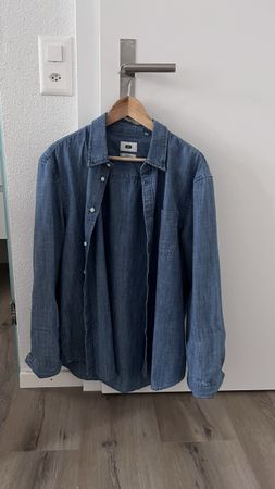 Jeans / Denim Hemd Regular Fit WE Fashion, Gr. L