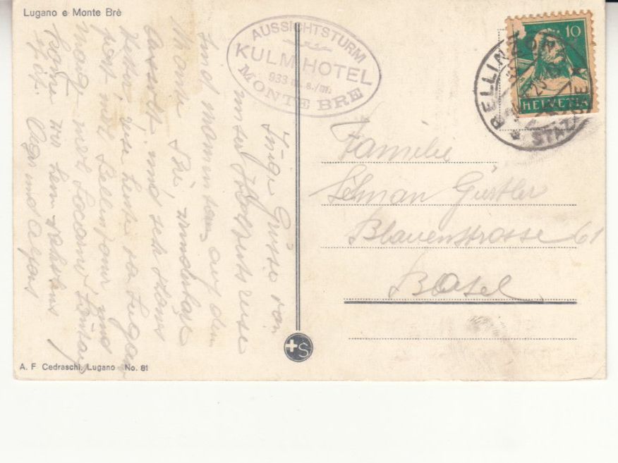 Ansichtskarten: Lugano 1923 – Gebraucht aus Bürglen TG von StampGraf 1