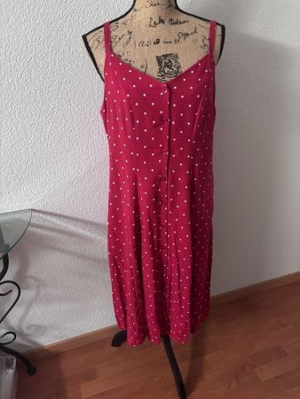 Sommerkleid Polkadots L/42 rot