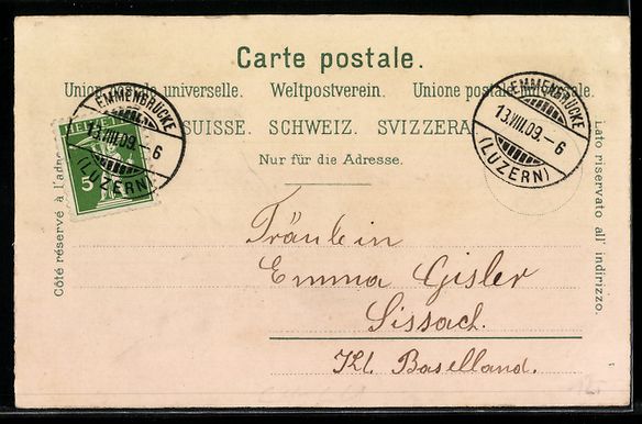 Cartes postales: Lithographie Luzern, Gletschergarten – D'occasion à Berlin par bartko-reher 1