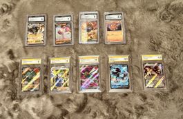 Pokémon Slab-Sammlung – CGC & CRG – 9 Graded Karten