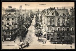 Zürich, Strassenbahn in der Bahnhofstra