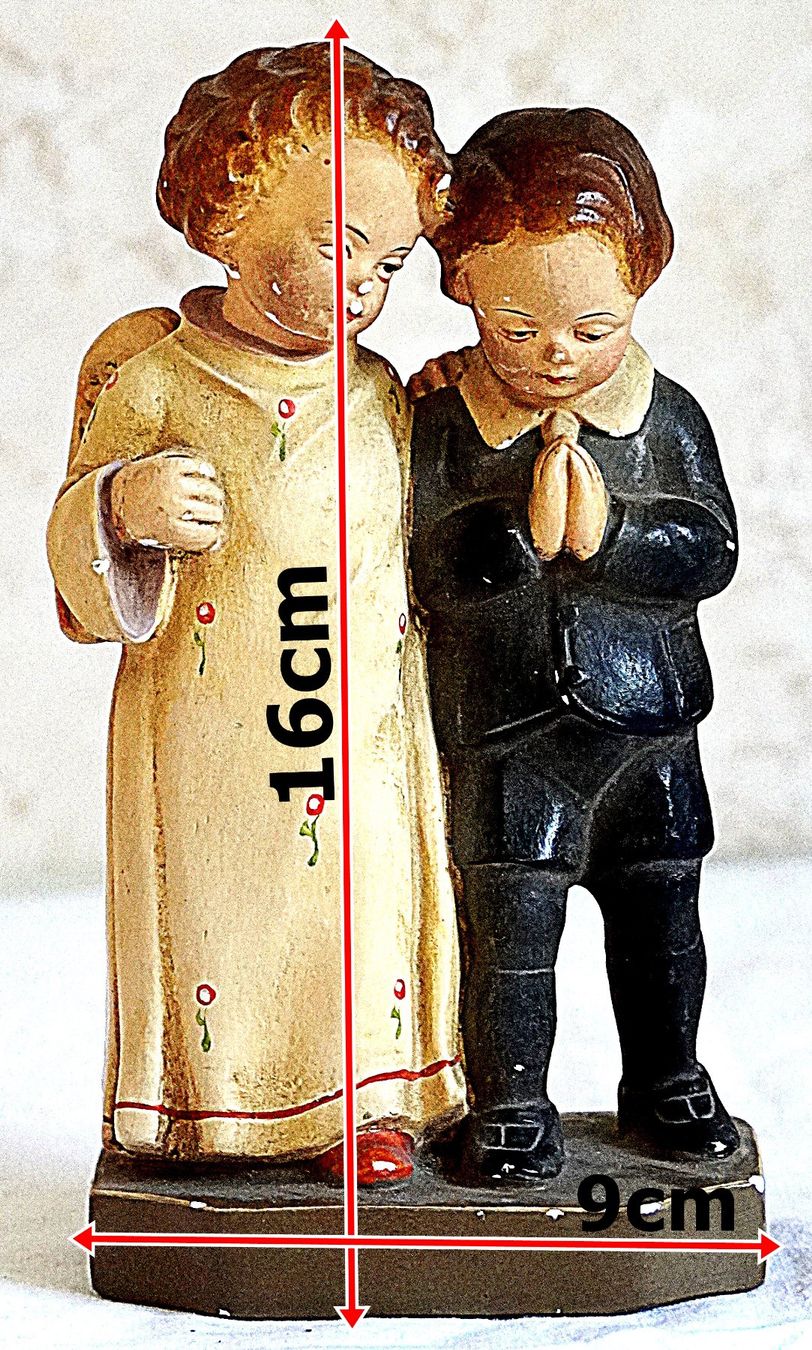 Skulpturen & Statuen: Engel mit betendem Knabe ca. 1930 – Gebraucht aus Baar von 2cvbaar 6