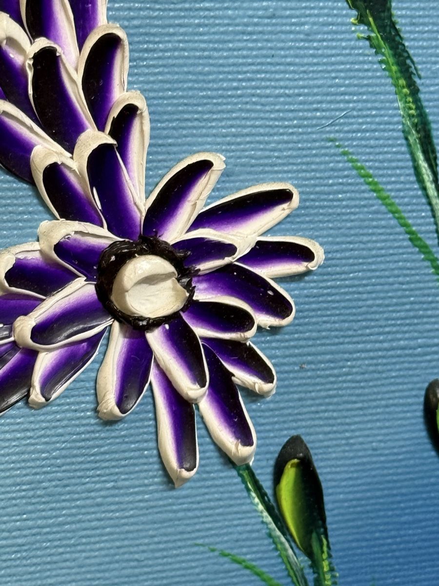 Poster & Bilder: Ölbild  Stillleben eines Blumenstrausses signiert – Gebraucht aus Bern von Delamer 2