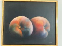 Peinture à l'huile "Pêches"