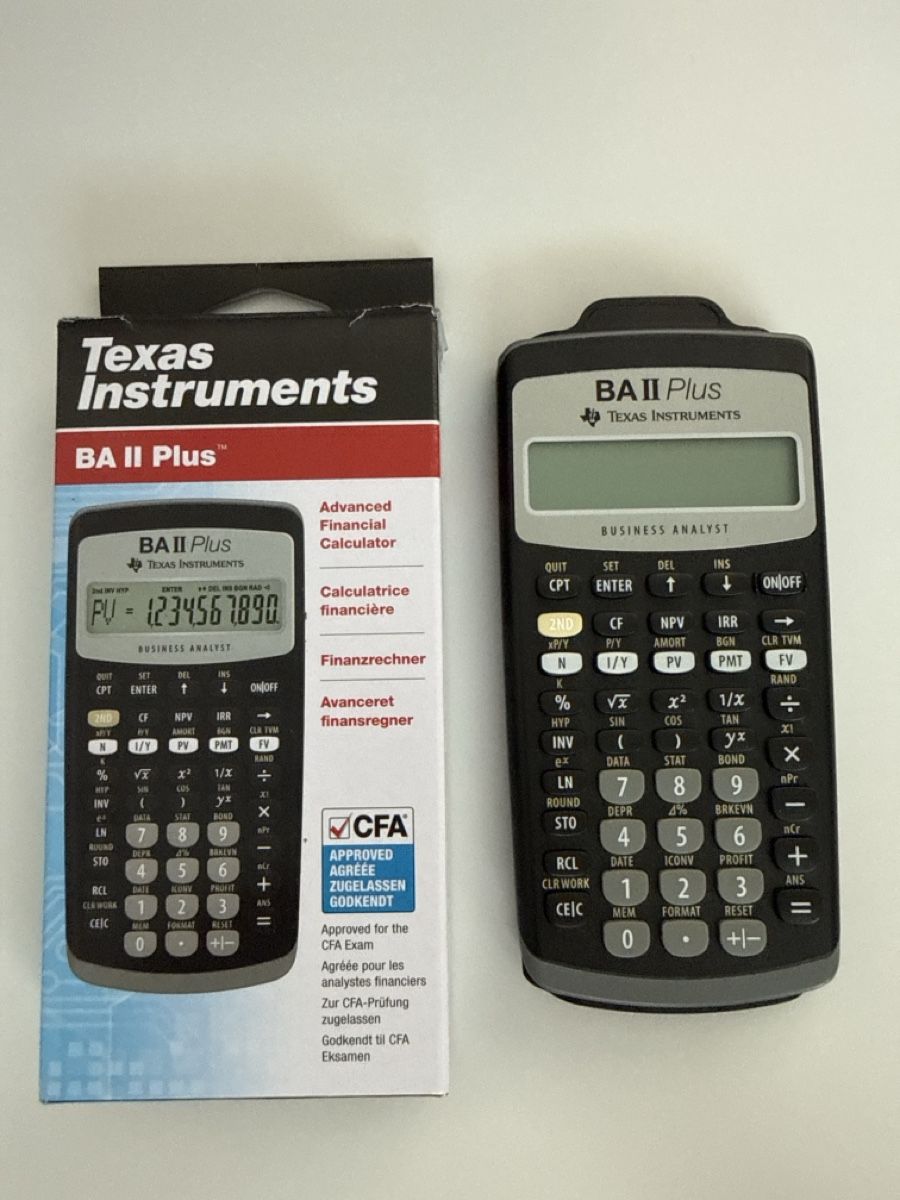 Texas Instruments Calculatrices: Texas Instruments BA II Plus Finanzrechner mit OVP – Neuf (Voir description) à Schöfflisdorf par ale_sjd7