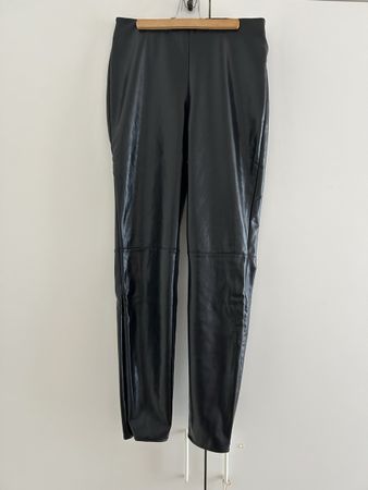 H&M Kunstlederhose Leggings Gr. 38 M schwarz gefüttert