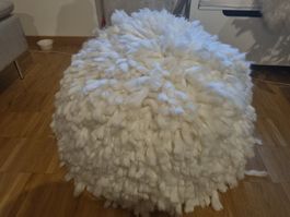 Pouf Hocker weiss