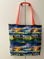 Stylische Stofftasche mit Pferde Motiv  für die Badi